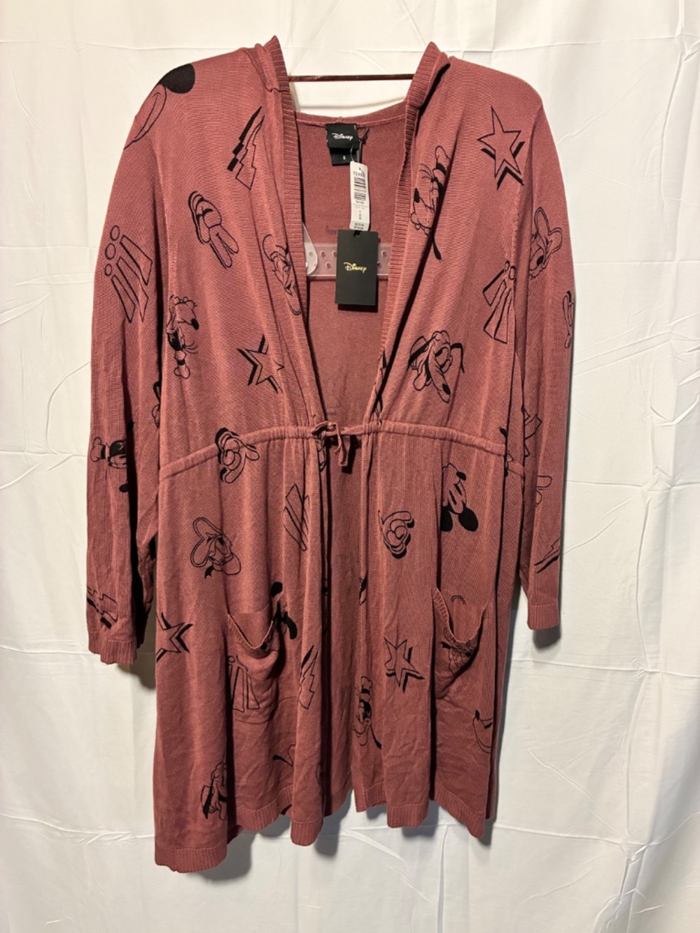 NWT Torrid Size 6 Mickey Mouse and Friends Cinch Waist Hooded Cardigan - Picture 3 of 6